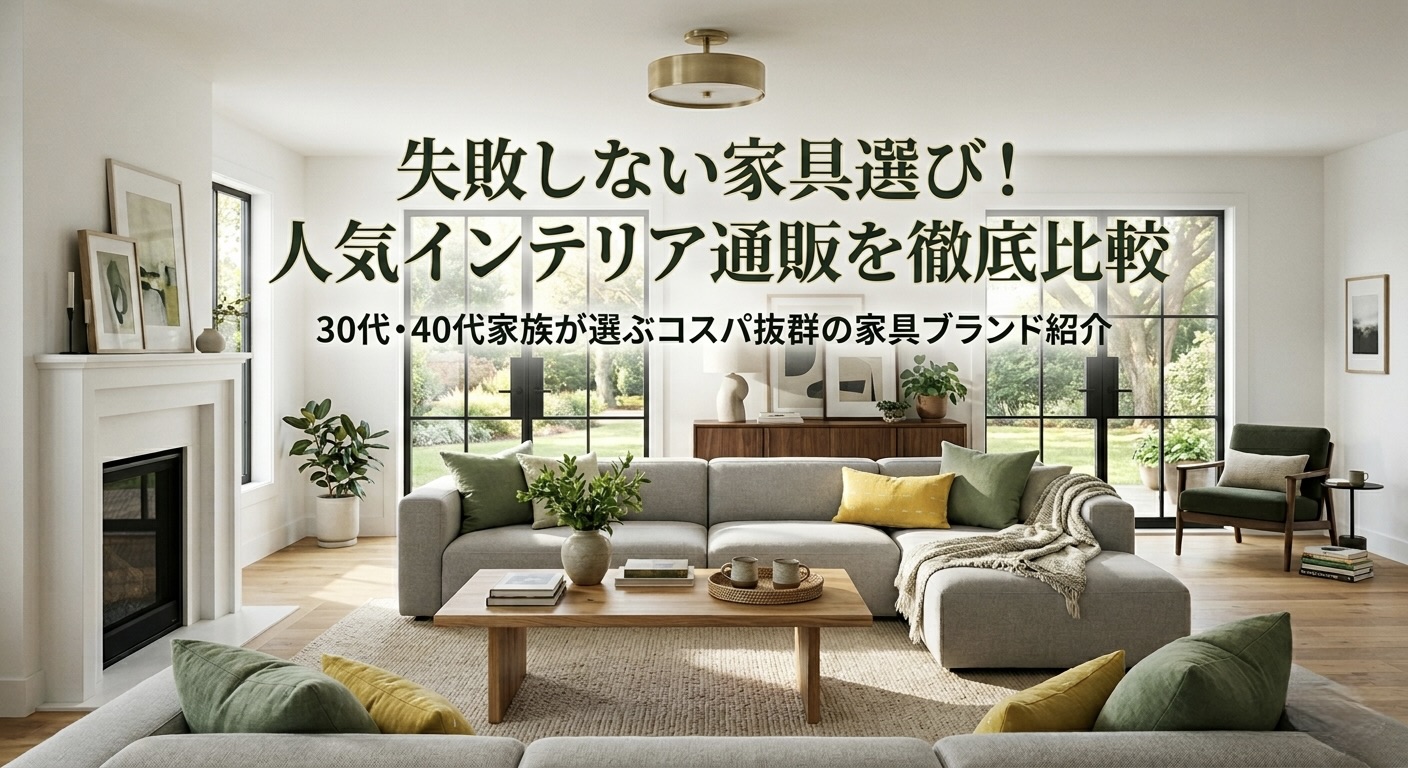 失敗しない家具選び！人気インテリア通販を徹底比較