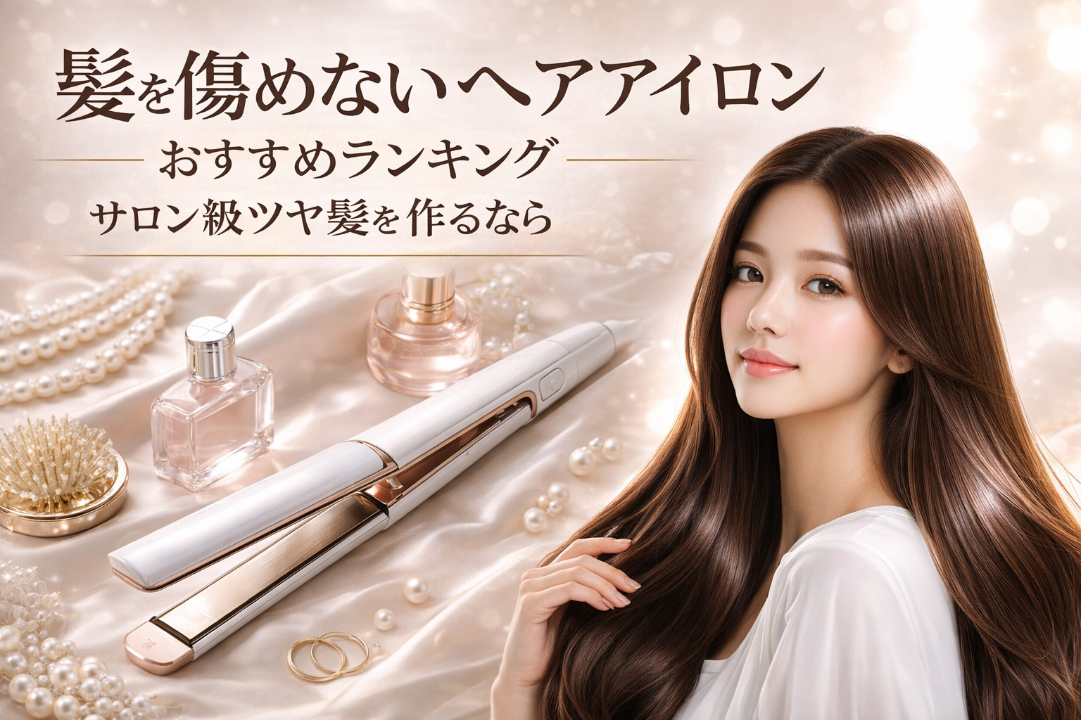 髪を傷めないヘアアイロンおすすめランキング｜サロン級ツヤ髪を作るならKINUJOが1位