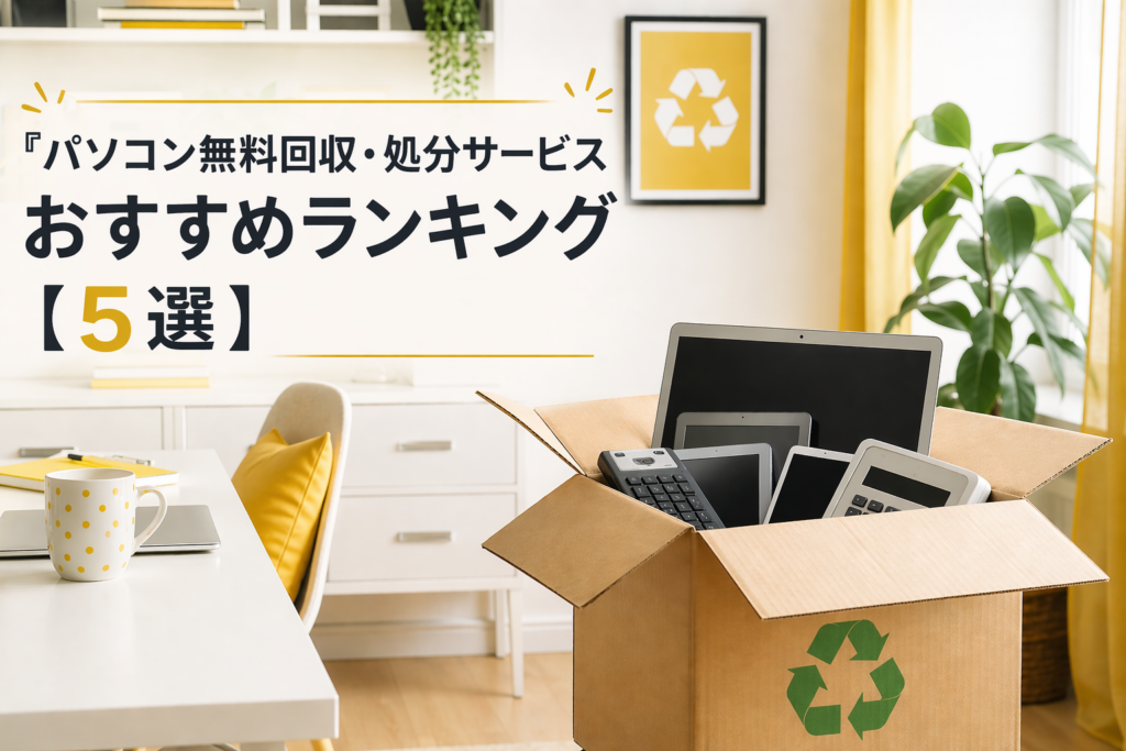 パソコン無料回収・処分サービスおすすめランキング【5選】