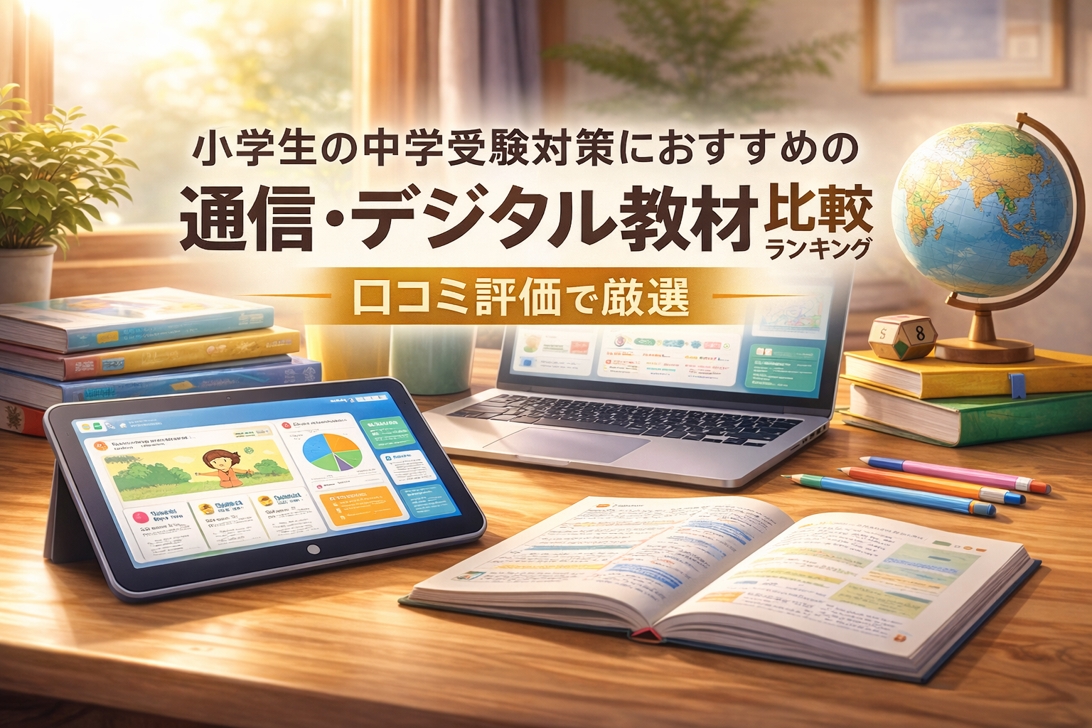 小学生の中学受験対策におすすめの通信・デジタル教材比較ランキング｜口コミ評価で厳選