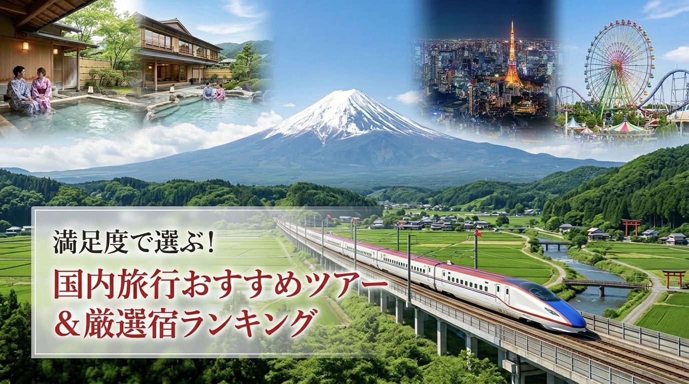 満足度で選ぶ！国内旅行おすすめツアー＆厳選宿ランキング