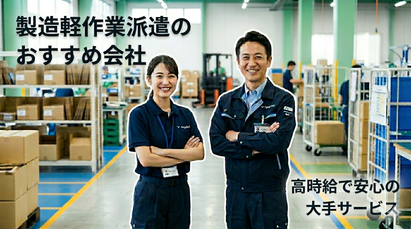 製造軽作業派遣のおすすめ会社｜高時給で安心の大手サービス